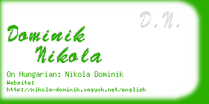 dominik nikola business card